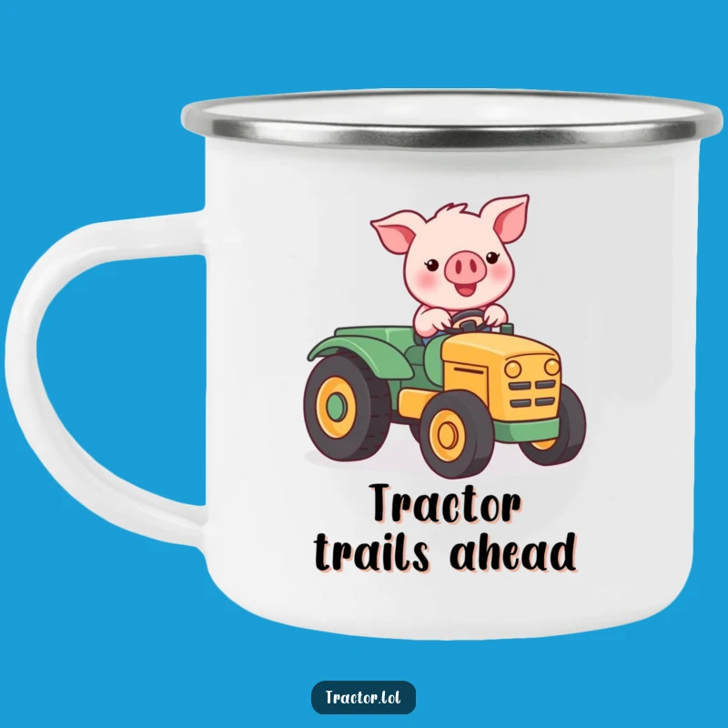 Funny Kawaii Pig Tractor Camping Mug: Adventure Fuel For Farmers Gift