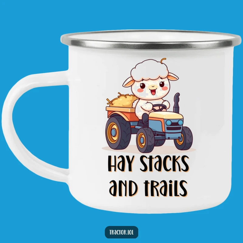 Funny Kawaii Sheep Tractor Camping Mug: Farm Adventure Fuel Gift