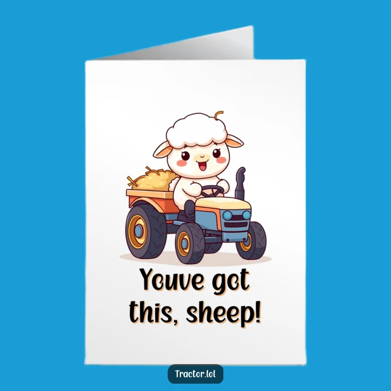 Free Printable Kawaii Sheep Congrats Card: Baa-rilliant Achievements Downloadable Gift
