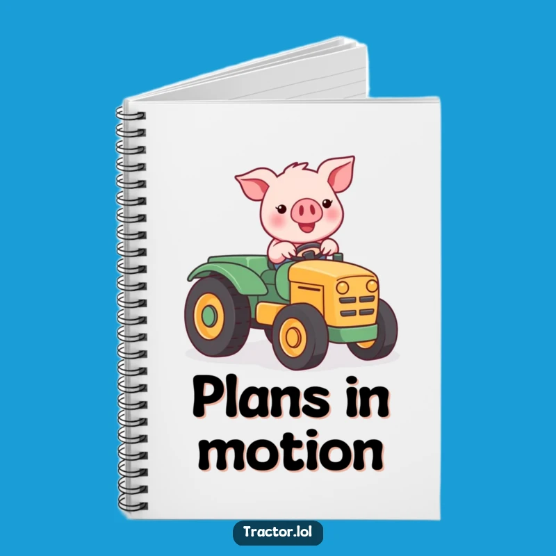 Funny Kawaii Pig Tractor Notebook: Jot Down Farm Ideas Gift