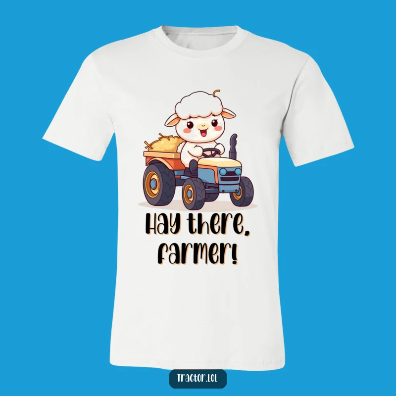 Funny Kawaii Sheep Tractor T-Shirt: Cheerful Farm Load Gift